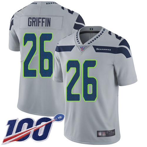 Seattle Seahawks Limited Grey Men Shaquill Griffin Alternate Jersey NFL Football #26 100th Season Vapor Untouchable